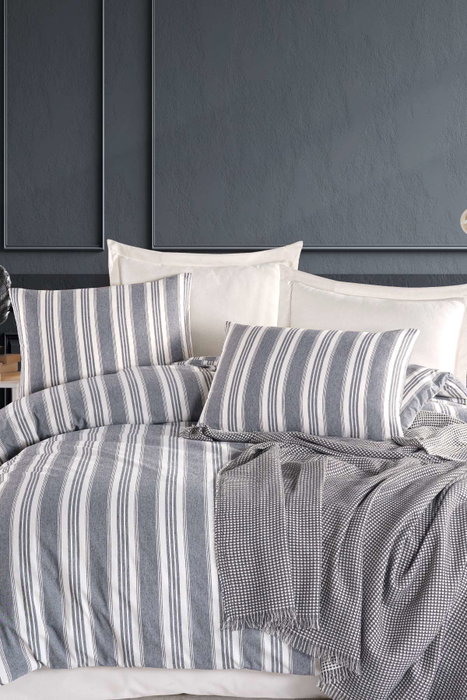 L'essentiel linge de maison Soft Line - Antracita L'essentiel linge de maison Soft Line - Antracita